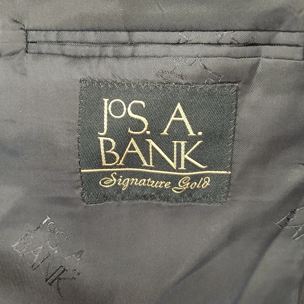 Jos. A. Bank Signature Gold Gordon Men's 44L Charcoal Pinstripe 2-Button‎ Blazer